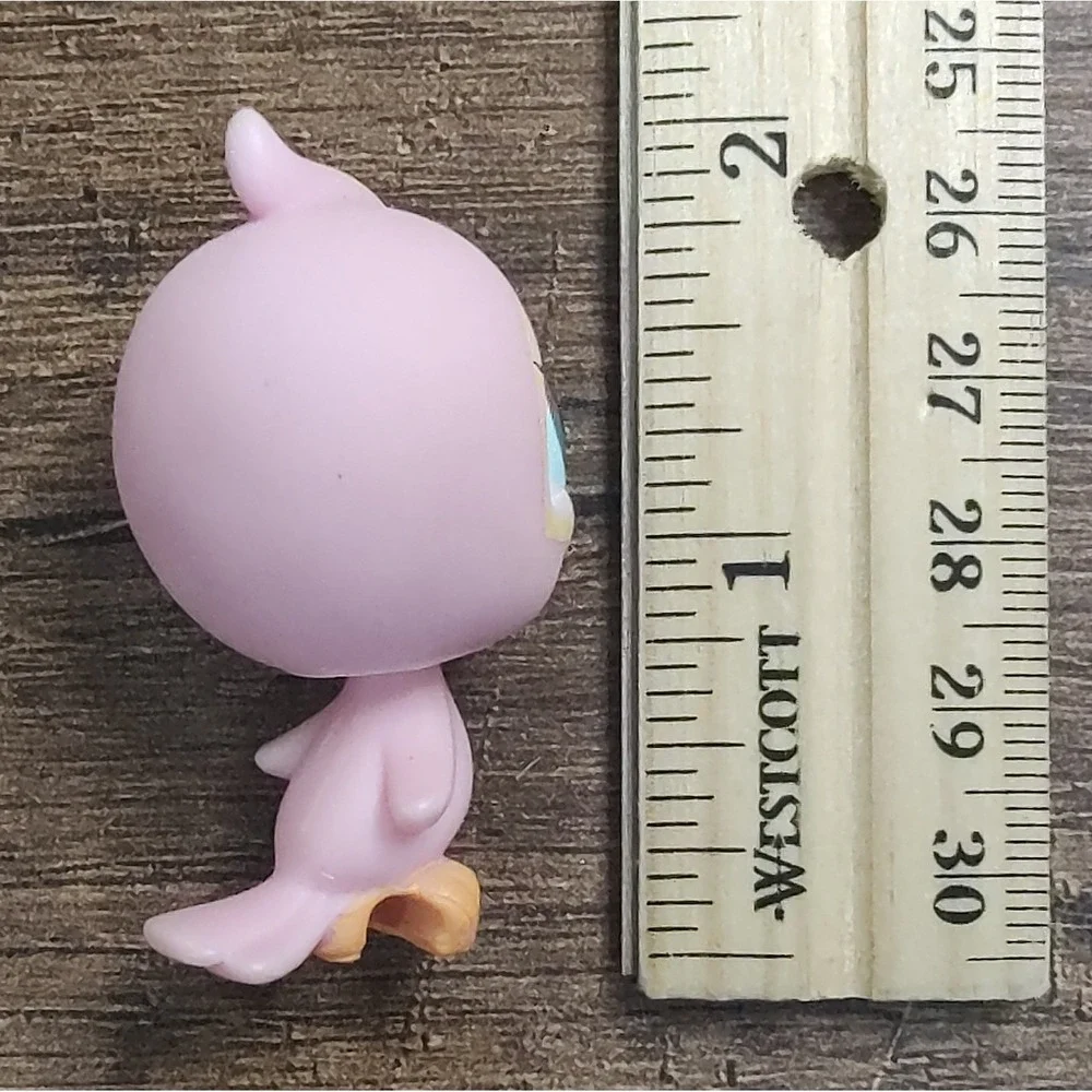 Littlest Pet Shop LPS #12 Pink Canary Bird Blue Eyes Preowned Z8